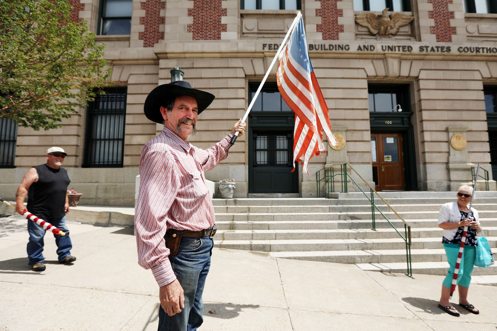 Deer Lodge group gathers to protest mask order - July 2020